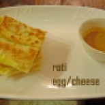 Roti with egg at Roti Canai