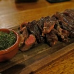 grilled rib eye steak with chimichurri